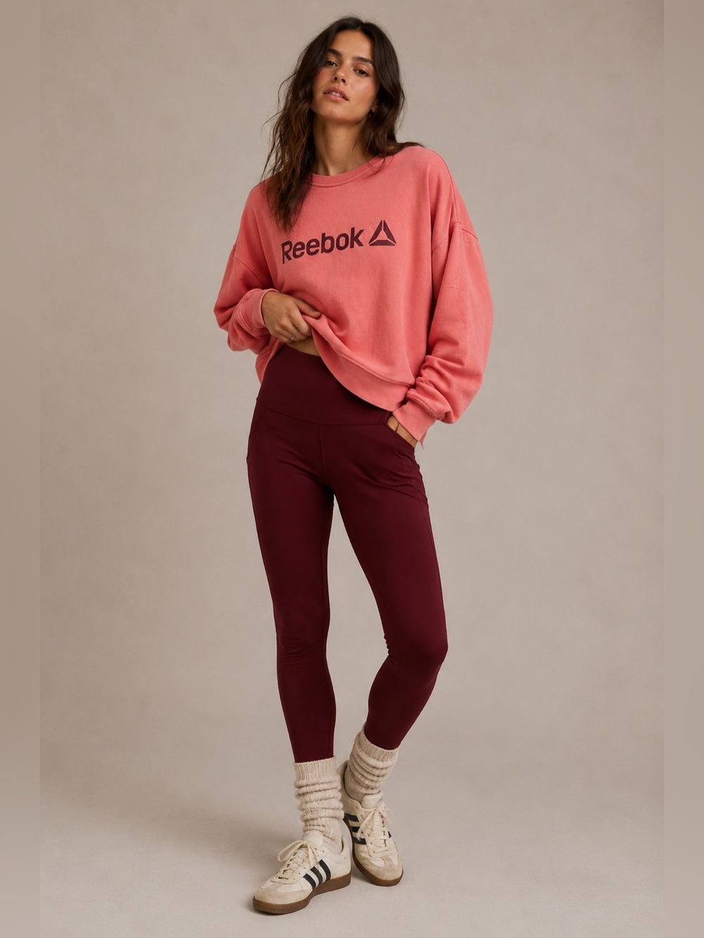 Reebok Women’s Level Up Crewneck & Leggings Set Size S